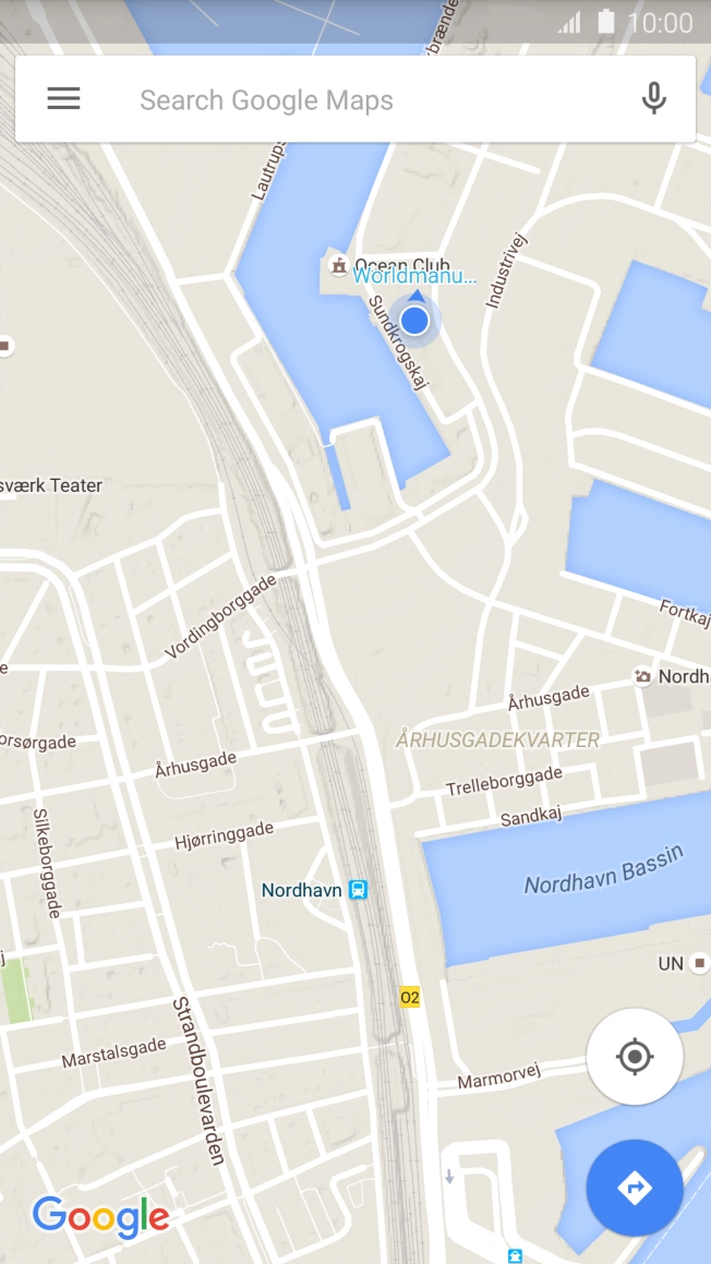 Press Search Google Maps and key in the required destination.