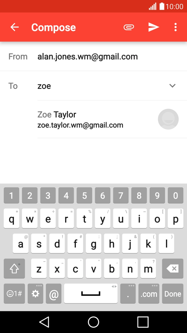 Press the required contact.