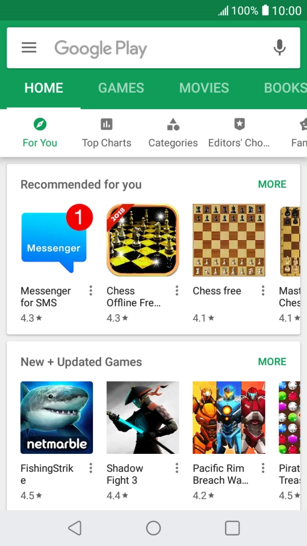 Press the search field. Press the search field.