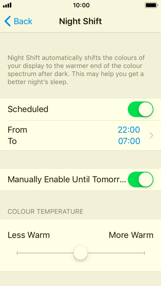 Drag the indicator below 
