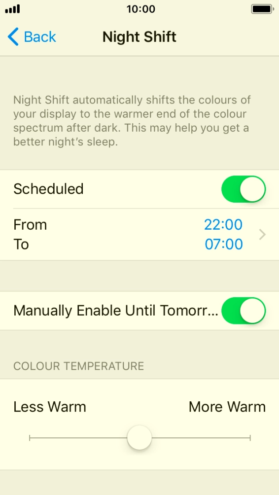Drag the indicator below 