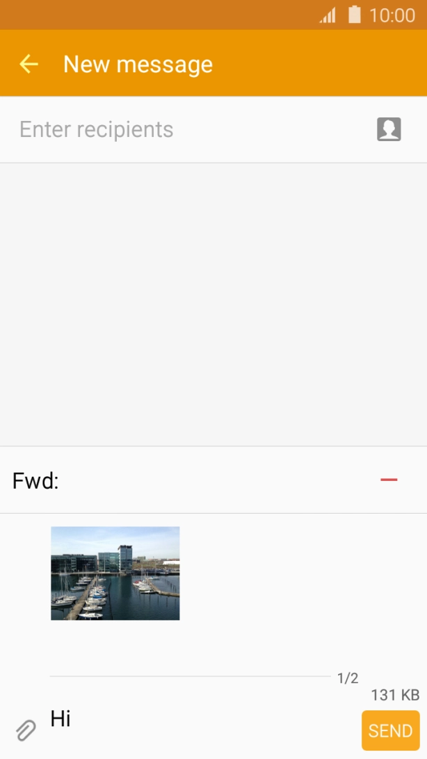 Press Enter recipients and key in the first letters of the recipient's name.