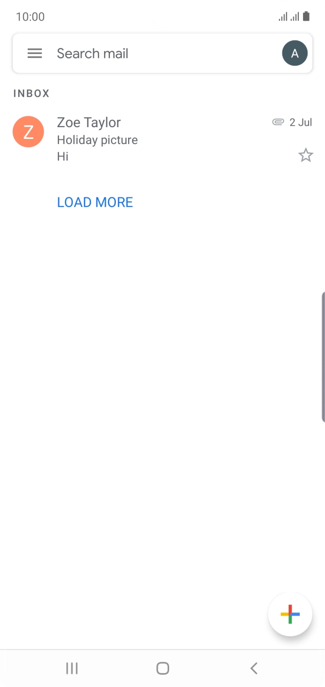 Press the new email icon.