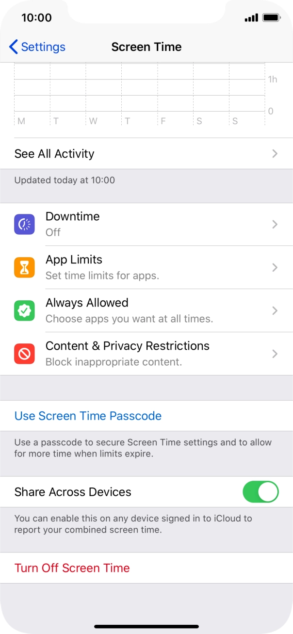 Press the indicator next to 