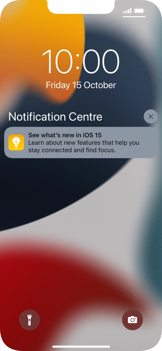 Press the required push notification and follow the instructions on the screen to use the selected function.