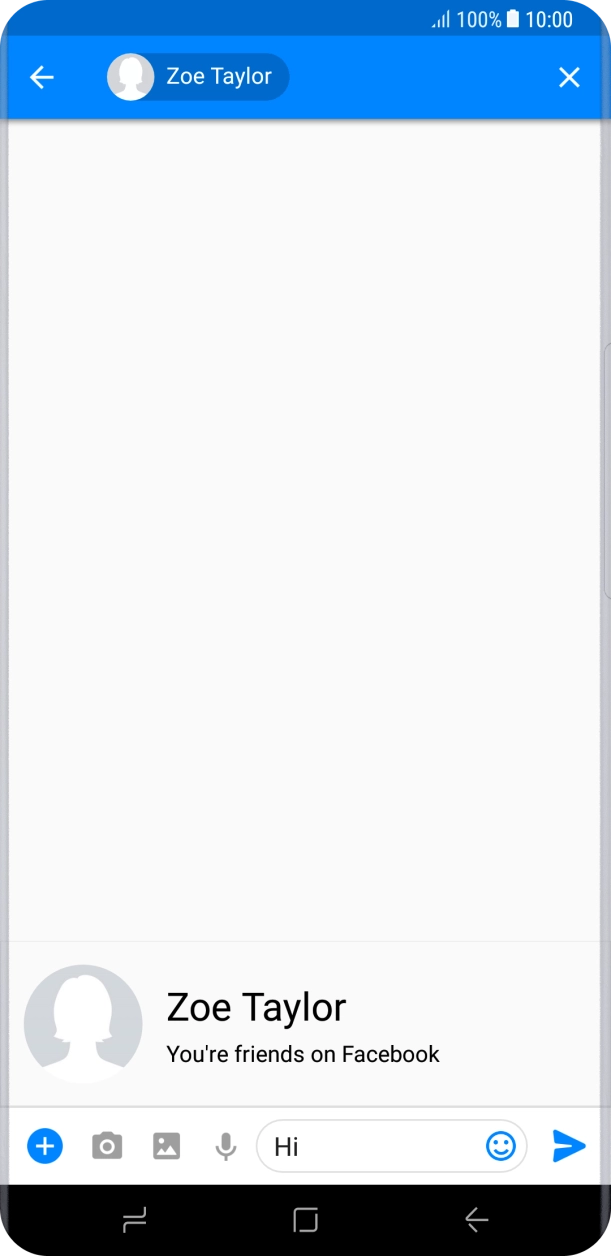 Write the required message and press the send icon.