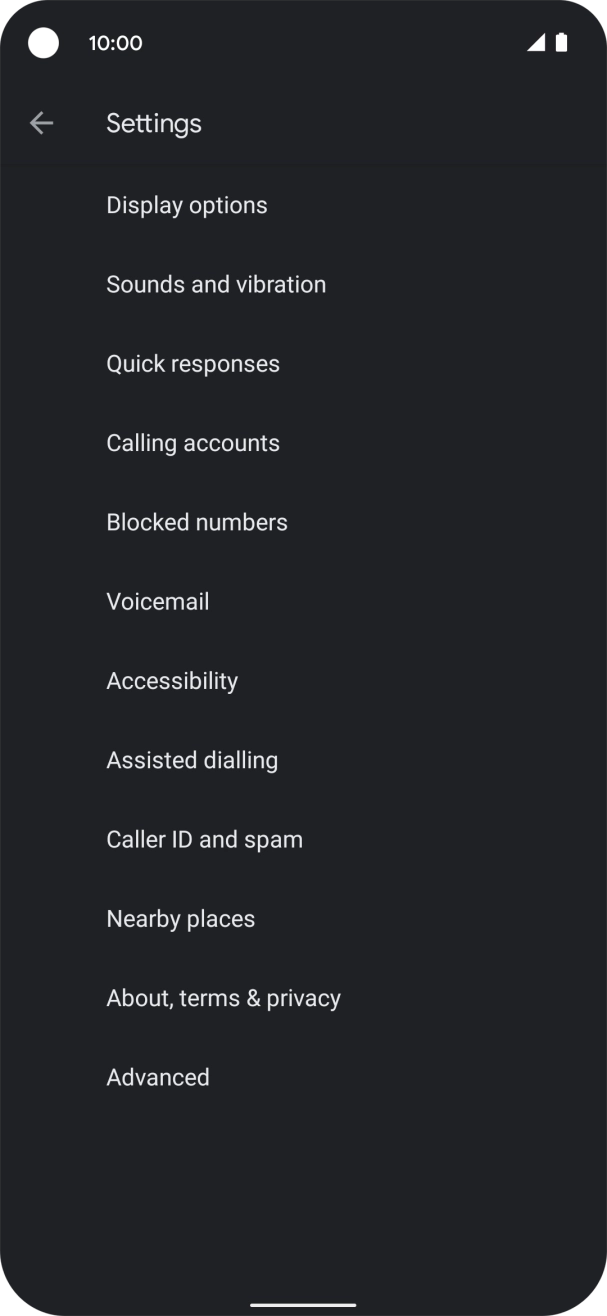Press Calling accounts.
