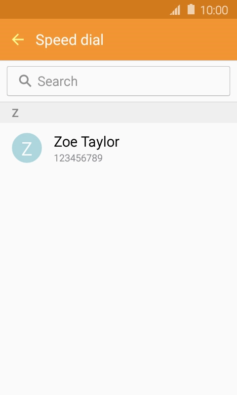 Press the required contact.
