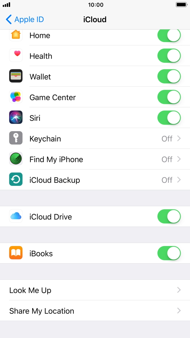 Press iCloud Backup.