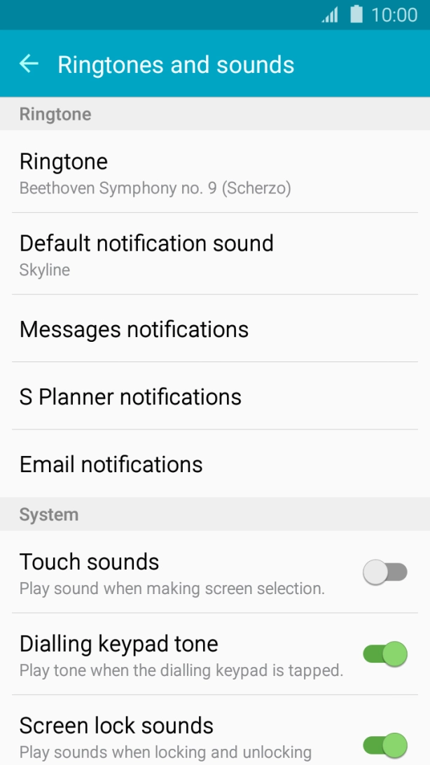 Press the Home key to return to the home screen.