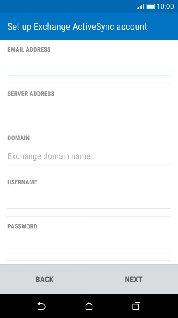 Press the field below 