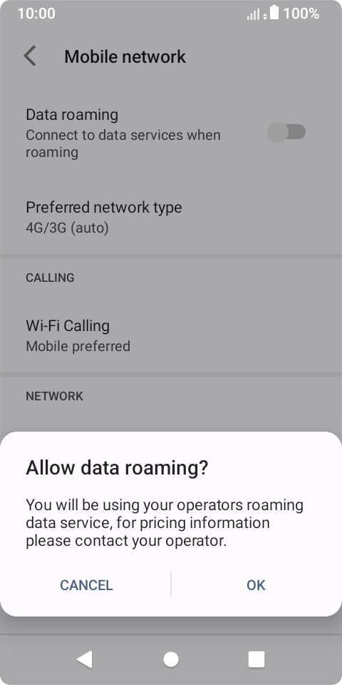 If you turn on the function, press OK.