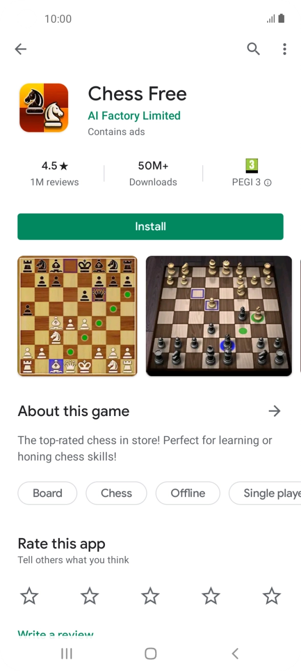 Press Install and follow the instructions on the screen to install the app.