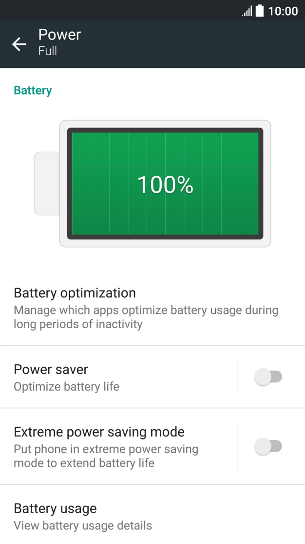 Press the indicator next to the required setting to turn on the function.