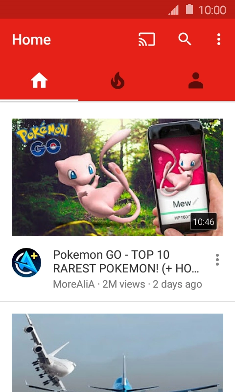 Press the profile icon.