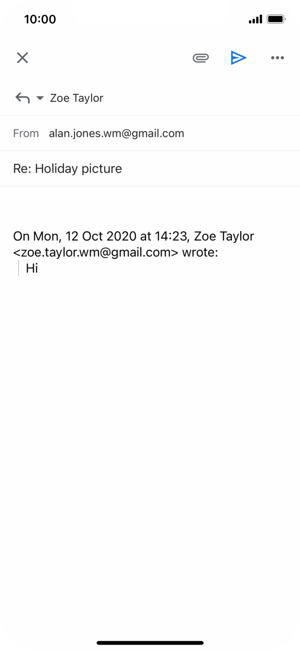 Press the text input field.