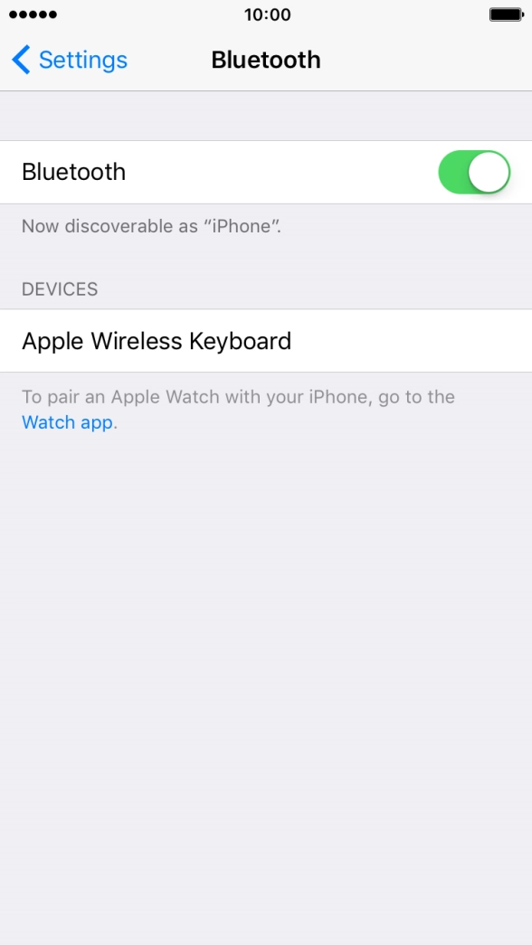 Press the required Bluetooth device and follow the instructions on the screen to pair the device with your phone.