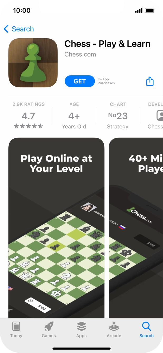 Press GET and follow the instructions on the screen to install the app.