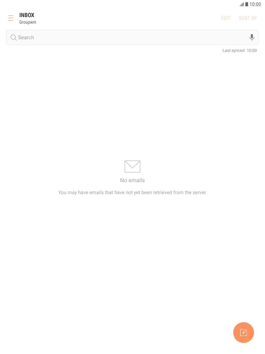 Press the new email icon.