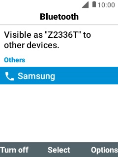 Select the required Bluetooth device and follow the instructions on the screen to pair the device with your phone.