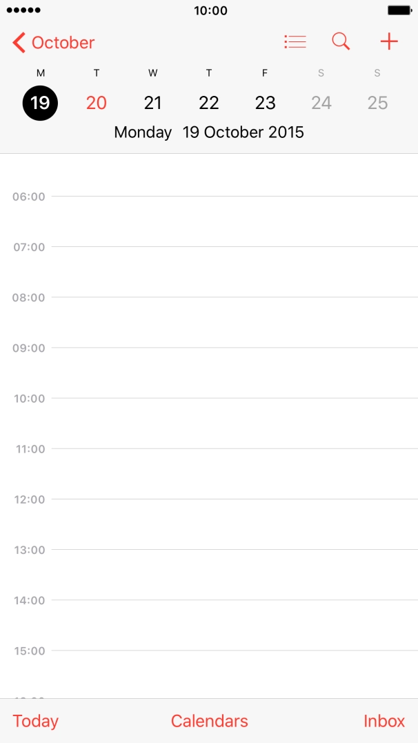 Press the new appointment icon and key in a subject for the appointment.