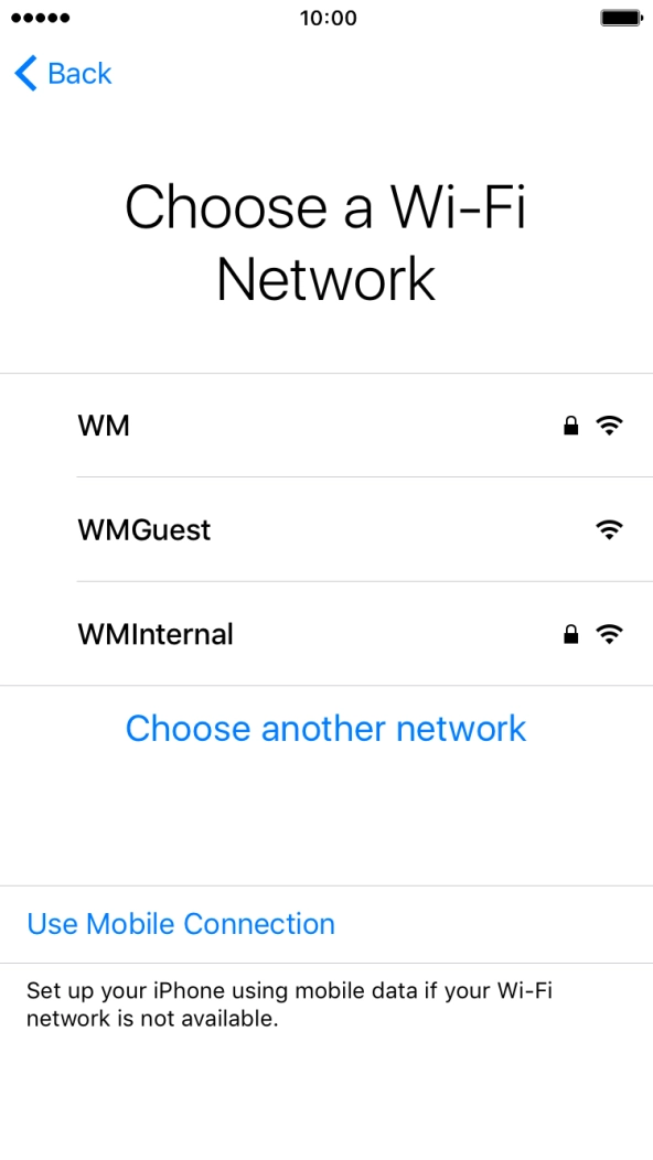 Press the required Wi-Fi network.