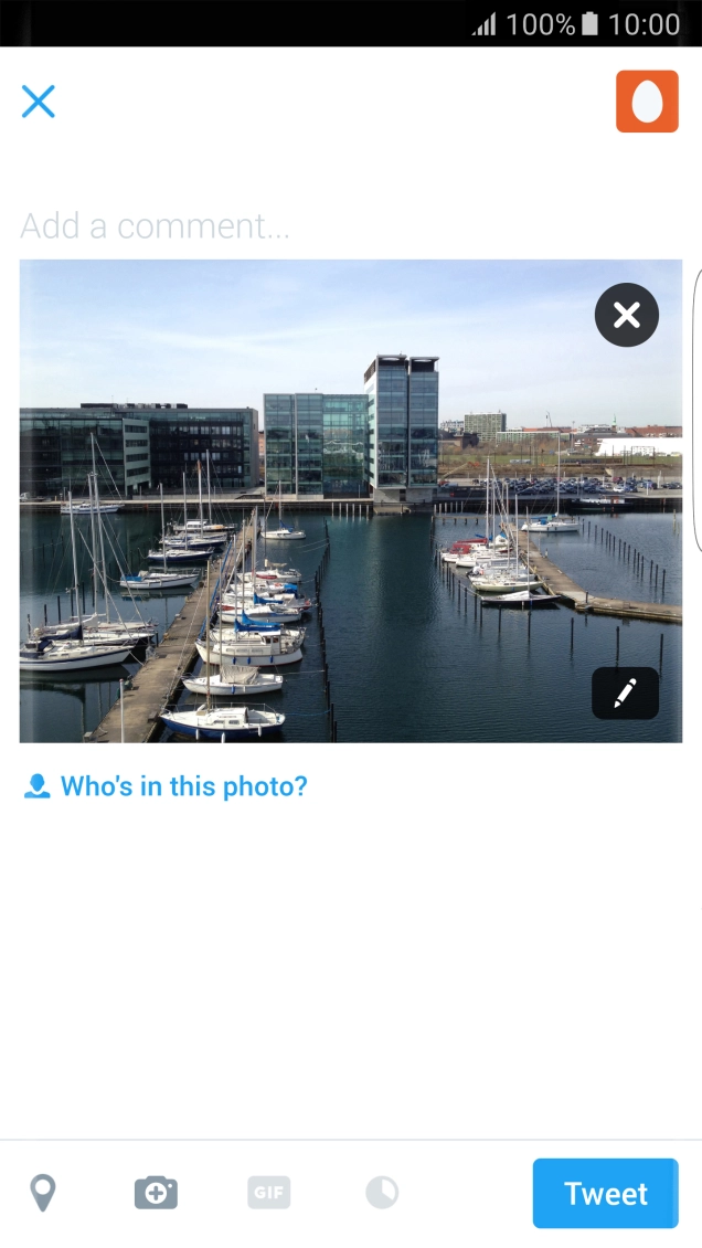 Press the text input field.