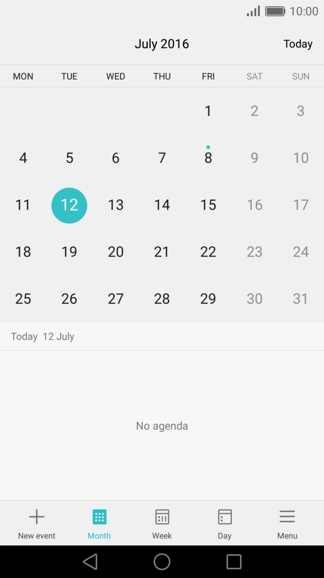 Press the new appointment icon.