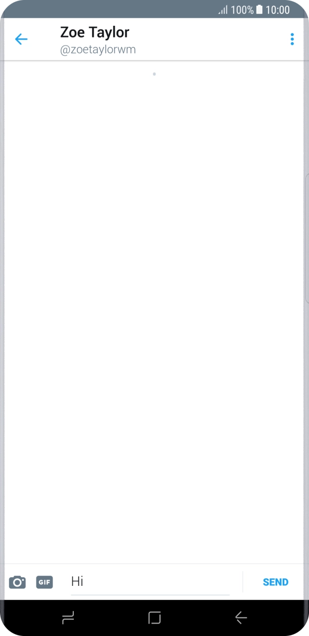 Write the required message and press SEND.