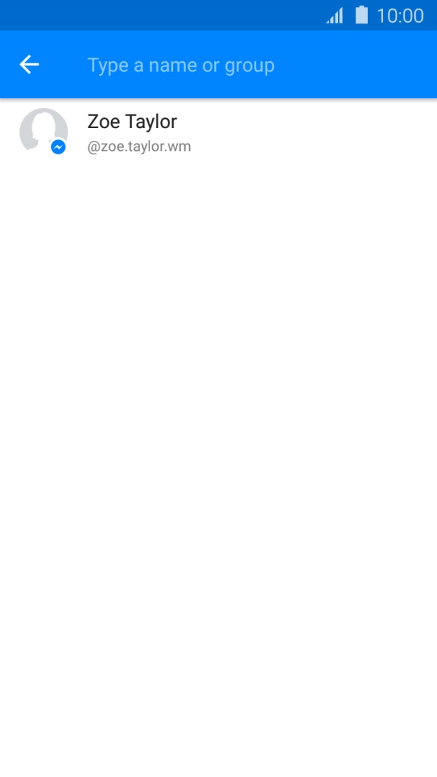 Press Type a name or group and key in the first letters of the recipient's name.