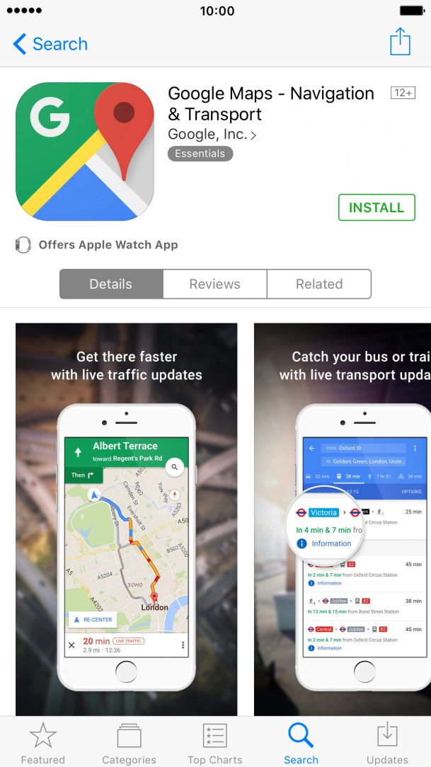 Press INSTALL and wait while Google Maps is installed. Press INSTALL and wait while Google Maps is installed.
