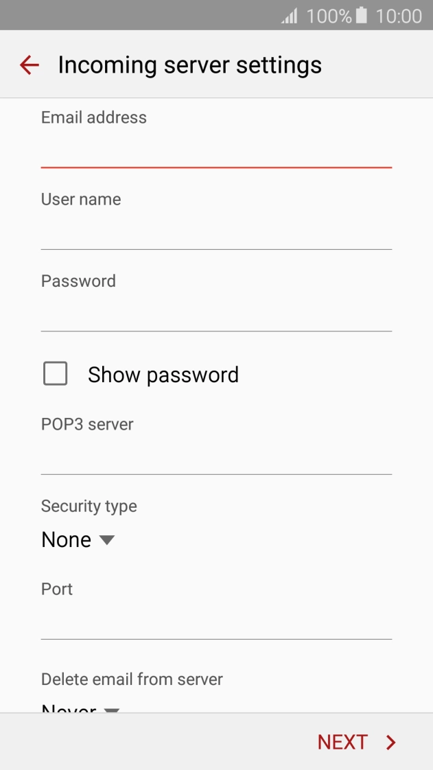 Press the field below 