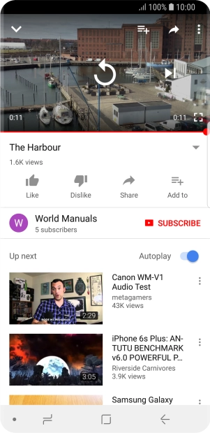 Press the Home key to return to the home screen.