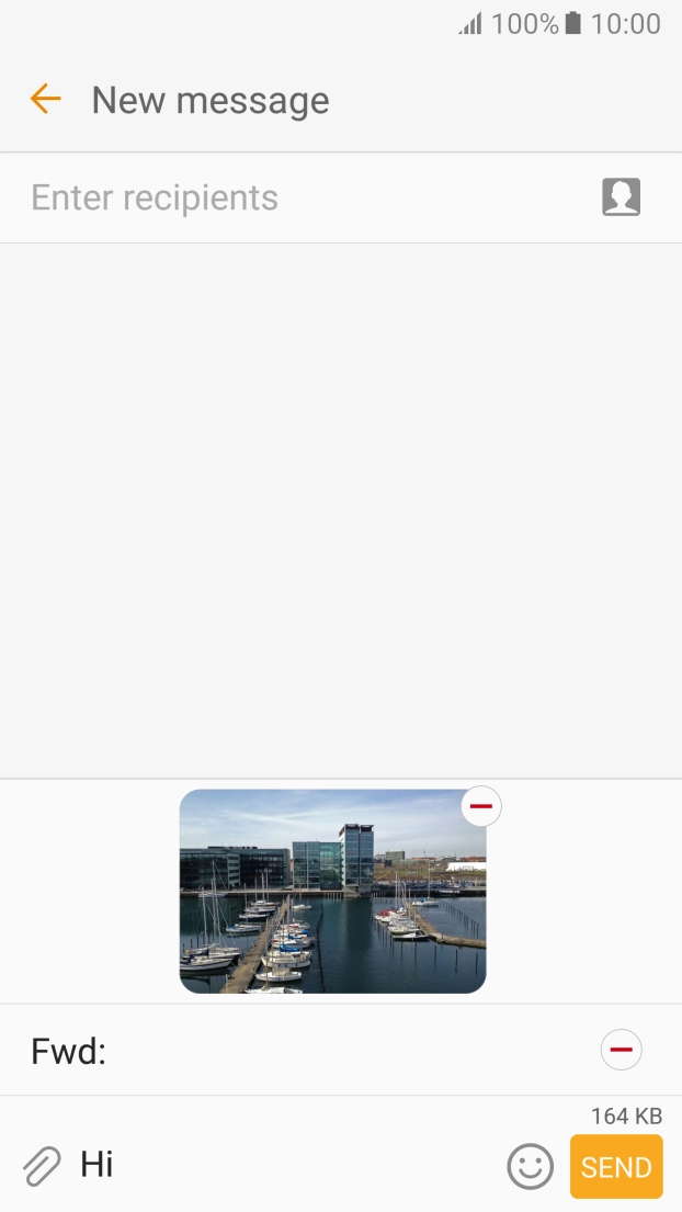 Press Enter recipients and key in the first letters of the recipient's name.