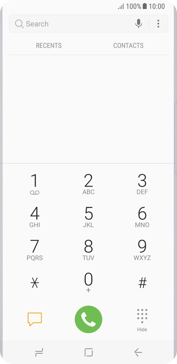 Press and hold number key 1 to call your MessageBank®. Follow the instructions to listen to your messages.