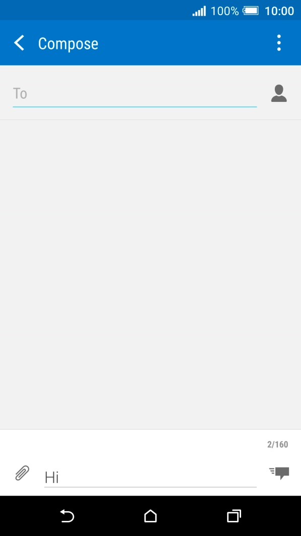 Press To and key in the first letters of the recipient's name.
