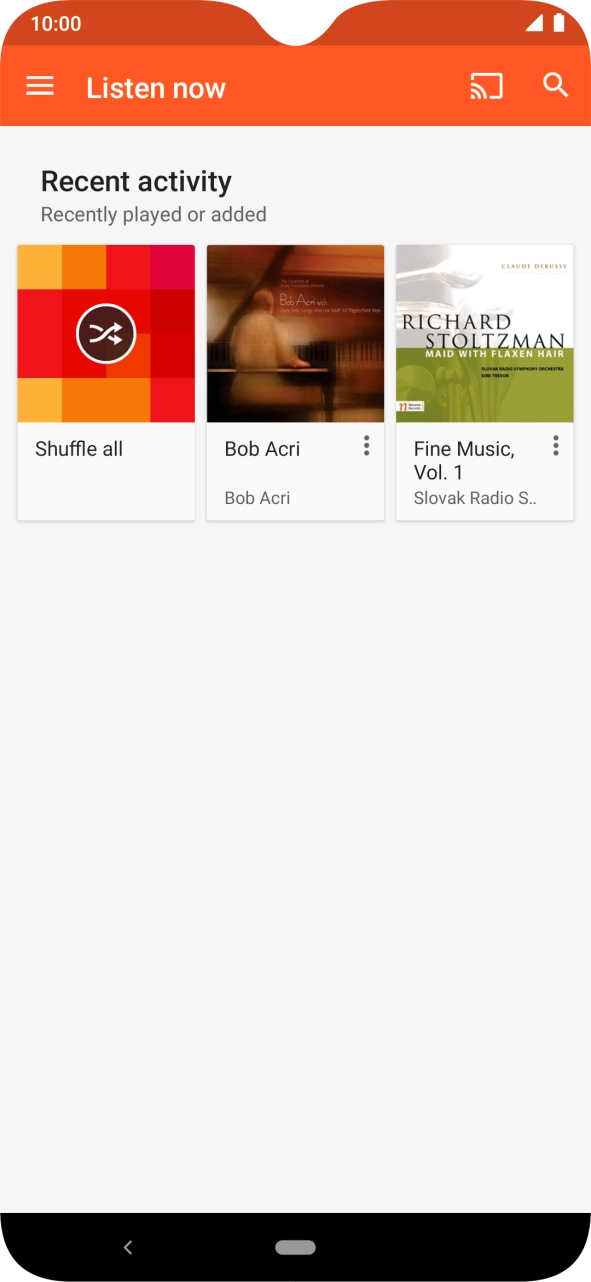 Slide your finger right starting from the left side of the screen.