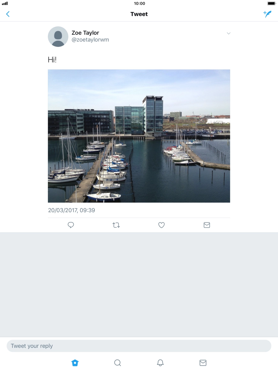 Press the text input field.