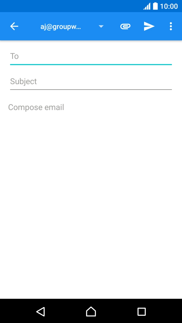 Press the search field and key in the first letters of the recipient's name.