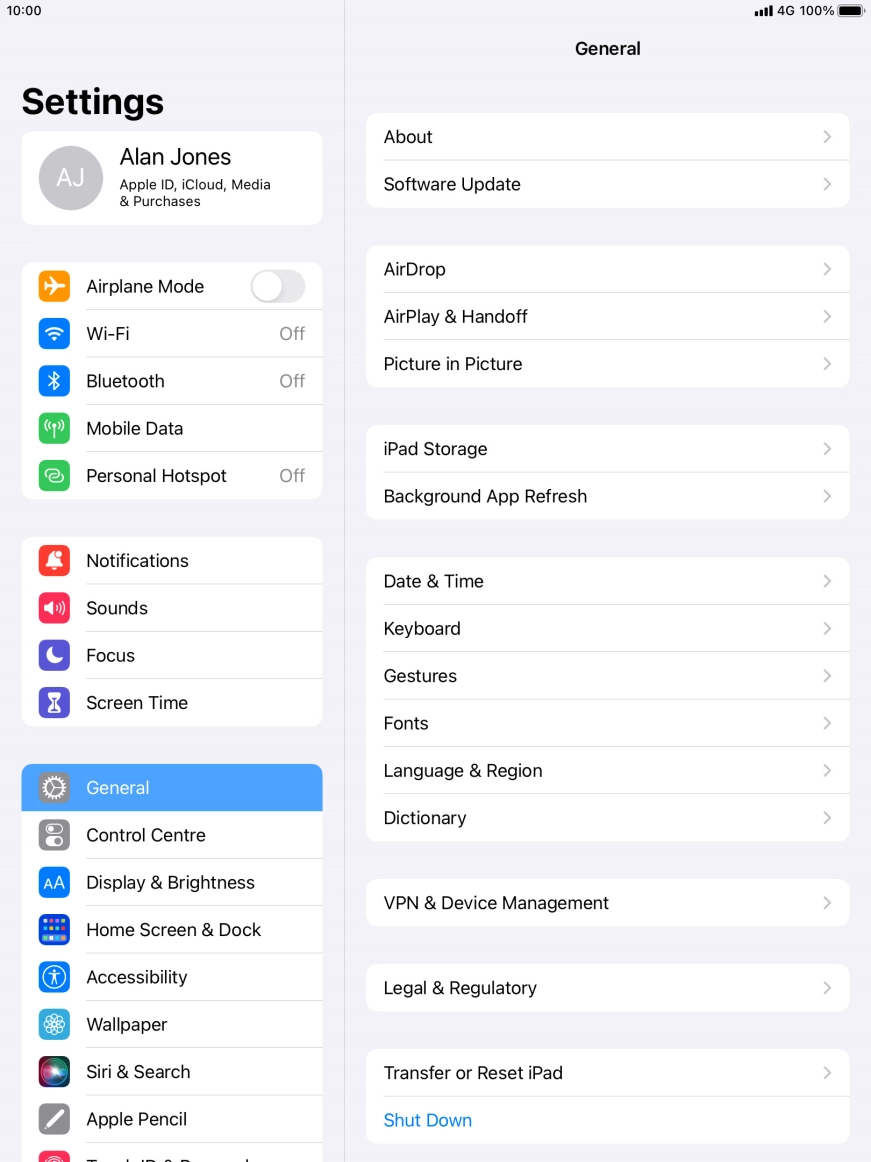 Press Mobile Data. Press Mobile Data.
