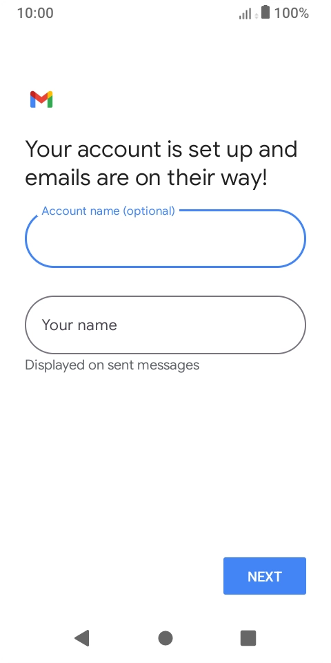 Press Your name and key in the required sender name.