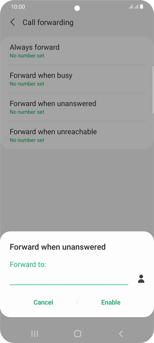 Key in +61101 and press Enable.