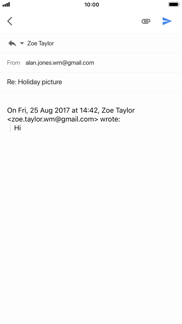 Press the text input field.