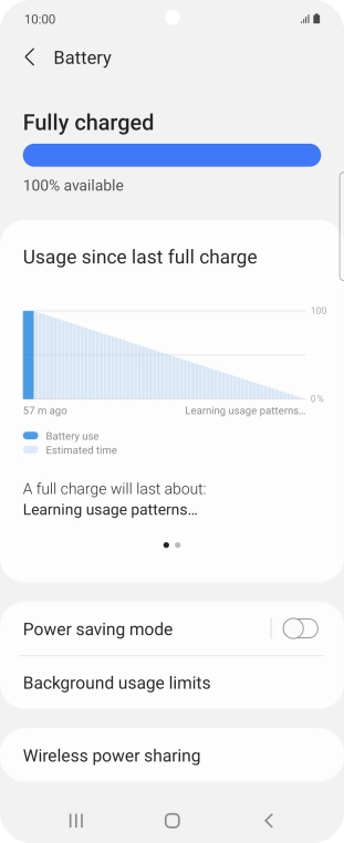 Press Power saving mode. Press Power saving mode.