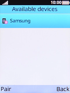 Select Pair and follow the instructions on the screen to pair the device with your phone.