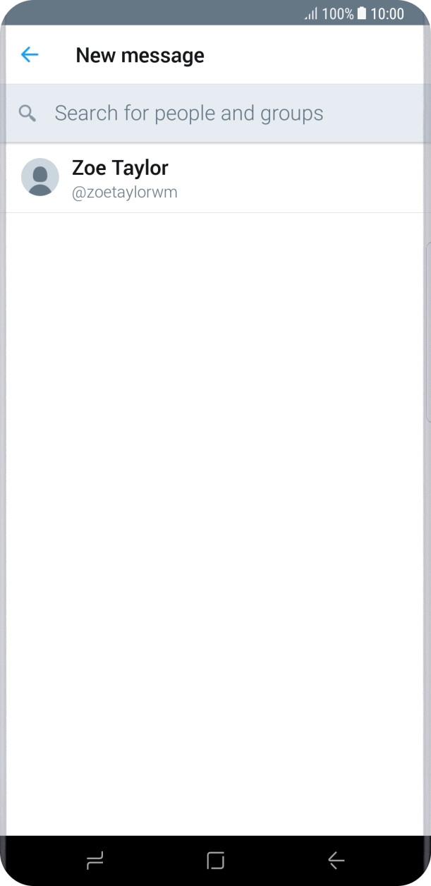 Press the search field.