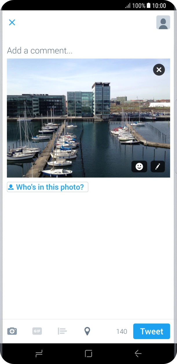 Press the text input field.