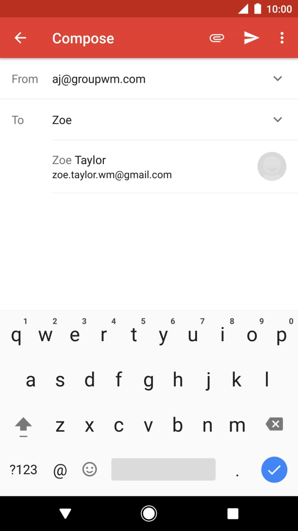 Press the required contact.