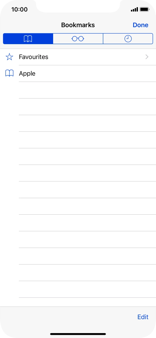 Press the required bookmark. Press the required bookmark.
