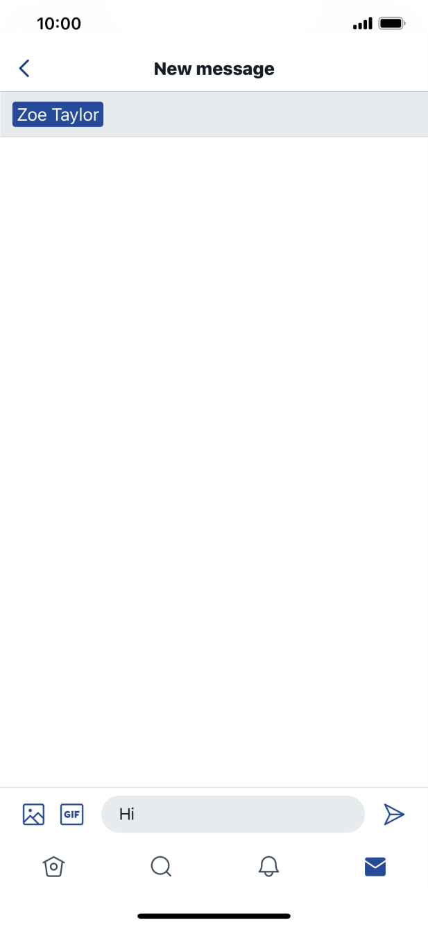 Write the required message and press the send icon.